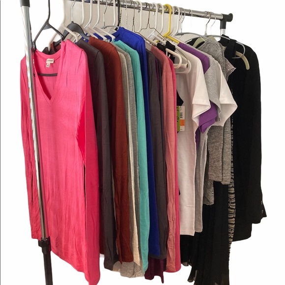 Pink Rayon Long Sleeves V Neck Large Top Brand New - Picture 4 of 6